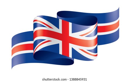 United Kingdom flag, vector illustration on a white background