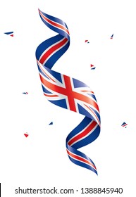 United Kingdom flag, vector illustration on a white background