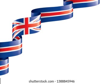 United Kingdom flag, vector illustration on a white background