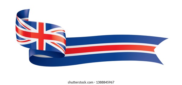 United Kingdom flag, vector illustration on a white background