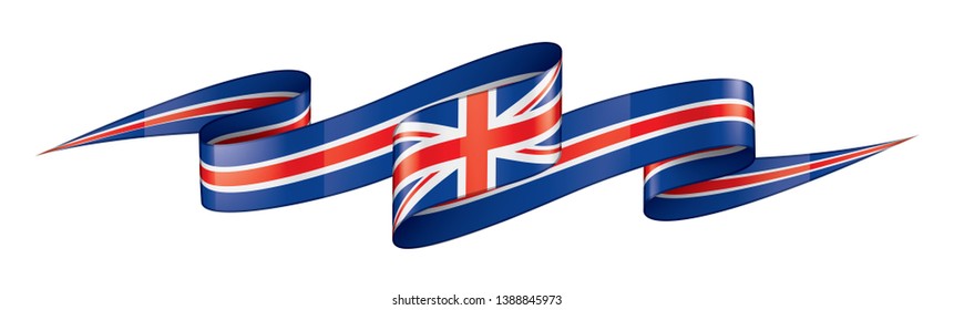 United Kingdom flag, vector illustration on a white background