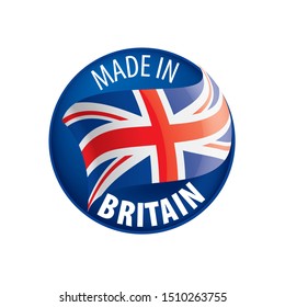 United Kingdom flag, vector illustration on a white background
