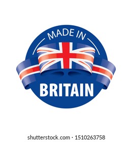 United Kingdom flag, vector illustration on a white background