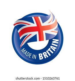 United Kingdom flag, vector illustration on a white background