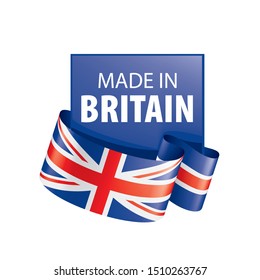 United Kingdom flag, vector illustration on a white background