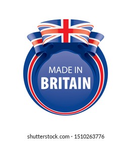 United Kingdom flag, vector illustration on a white background
