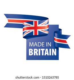 United Kingdom flag, vector illustration on a white background