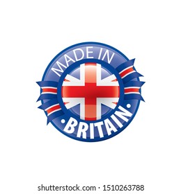 United Kingdom flag, vector illustration on a white background