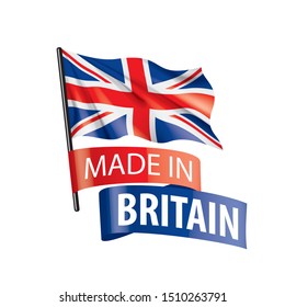 United Kingdom flag, vector illustration on a white background