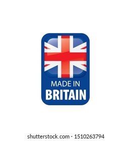 United Kingdom flag, vector illustration on a white background
