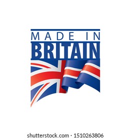 United Kingdom flag, vector illustration on a white background