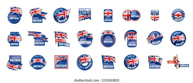 United Kingdom flag, vector illustration on a white background