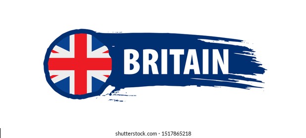 United Kingdom flag, vector illustration on a white background