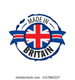 United Kingdom flag, vector illustration on a white background