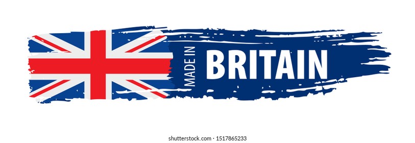 United Kingdom flag, vector illustration on a white background