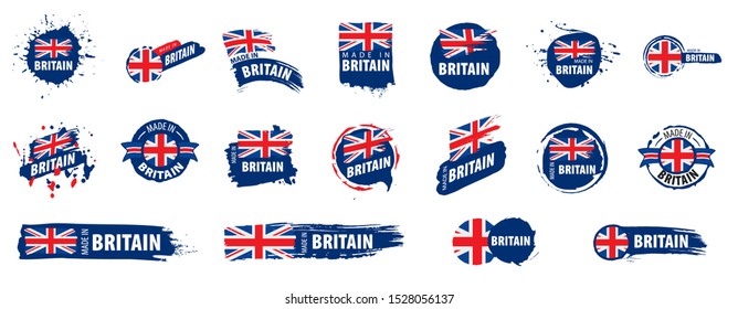 United Kingdom flag, vector illustration on a white background