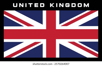 United kingdom flag. Vector illustration.