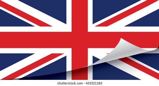 United Kingdom flag vector illustration.