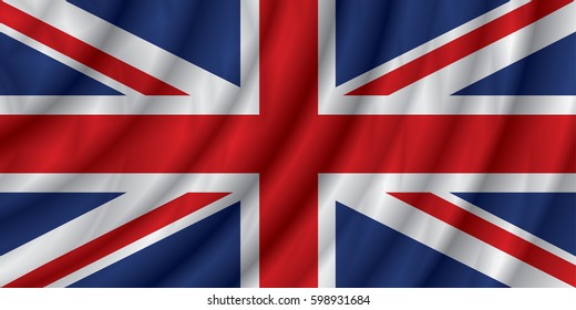 United Kingdom flag vector illustration.