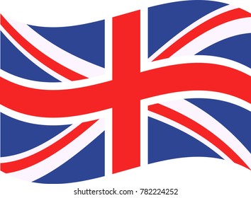 United Kingdom flag vector Illustration on White background