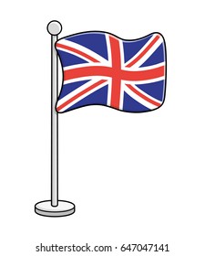 United Kingdom flag vector isolated. Great Britain Union Jack.