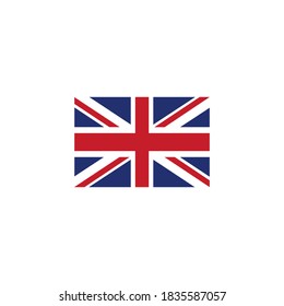 United Kingdom flag vector on a white background