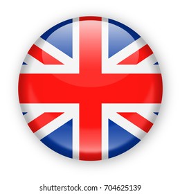 United Kingdom Flag Vector Round Icon - Illustration