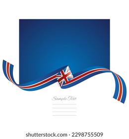 United Kingdom flag vector. World flags and ribbons. British flag ribbon on abstract color background svg