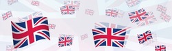 United Kingdom Flag-themed Abstract Design On A Banner. Abstract Background Design With National Flags. Vector Illustration.