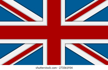 United Kingdom of Great Britain flag. Vector corporate background