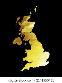 United Kingdom of Great Britain and Northern Ireland colorful vector map silhouette
