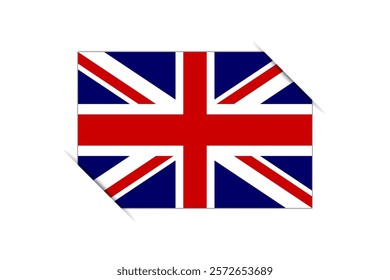 United Kingdom of Great Britain and Northern Ireland flag - rectangle colorful flag representing a country cultural identity and heritage. The essence of national pride and unity. Attached by the