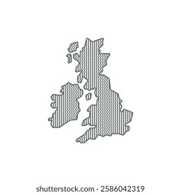 The United Kingdom of Great Britain and Northern Ireland map, detailed web vector illustration .