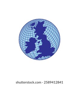 The United Kingdom of Great Britain and Northern Ireland map, detailed web vector illustration .