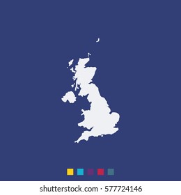 United Kingdom of Great Britain and Northern Ireland simple map.