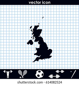 United Kingdom of Great Britain and Northern Ireland simple map.