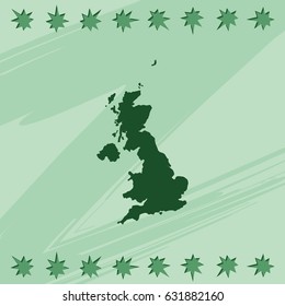 United Kingdom of Great Britain and Northern Ireland simple map.
