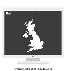 United Kingdom of Great Britain and Northern Ireland simple map.