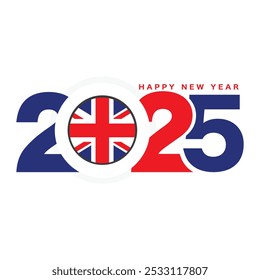 United Kingdom Happy New Year 2025 Vector art