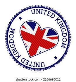 United Kingdom heart badge. Vector logo of United Kingdom beautiful Vector illustration.
