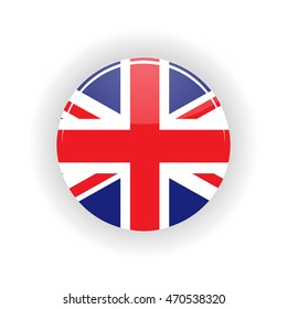 United Kingdom icon circle isolated on white background. London icon vector illustration