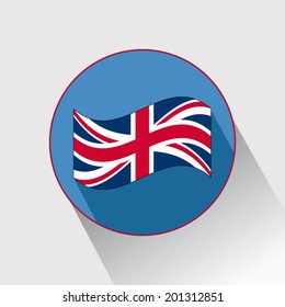 united kingdom icon flag vector shadow