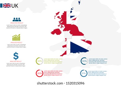 United Kingdom Infographics Statistical Data Information Stock Vector ...