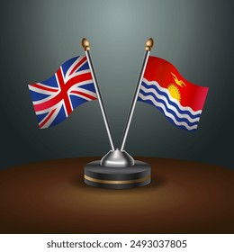 United Kingdom and Kiribati table flags mark the relationship on a gradient background