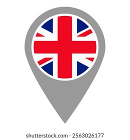 United kingdom Location Pin Icon Vector Illustration