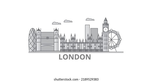 United Kingdom London City City Skyline Stock Vector (Royalty Free ...