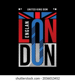 United Kingdom, London, typography design, vector illustration