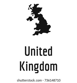 United Kingdom map in black. Simple illustration of United Kingdom map vector isolated on white background