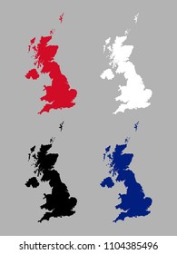 United Kingdom map in colrs