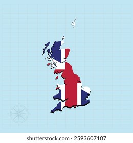 United kingdom map Design Vector illustration graphic